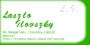 laszlo ilovszky business card